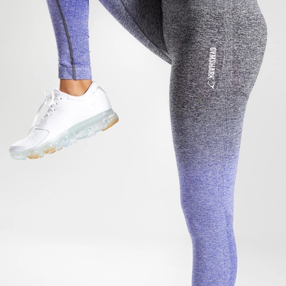 Gymshark Purple and Gray Leggings Performance Wear